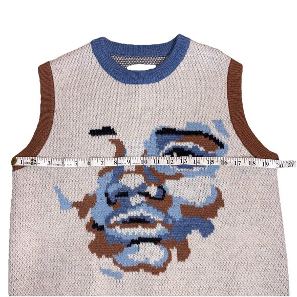 KidSuper Studios Face Wool Sweater Vest Multicolor Men’s Sz S RARE EUC - Picture 5 of 10